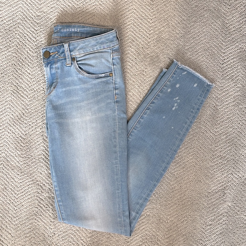Articles of Society Paint Splattered Detailed Skinny Jeans (size 24)
